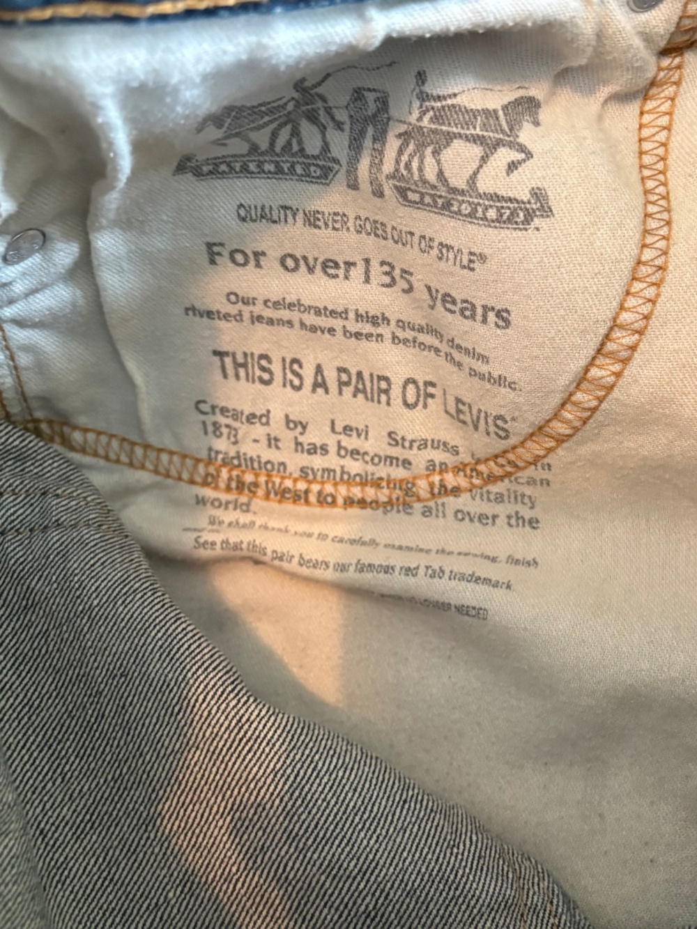 Levi Strauss & Co 505 Mens Jeans Regular Fit Blue Denim Size 31x34 - Picture 10 of 14